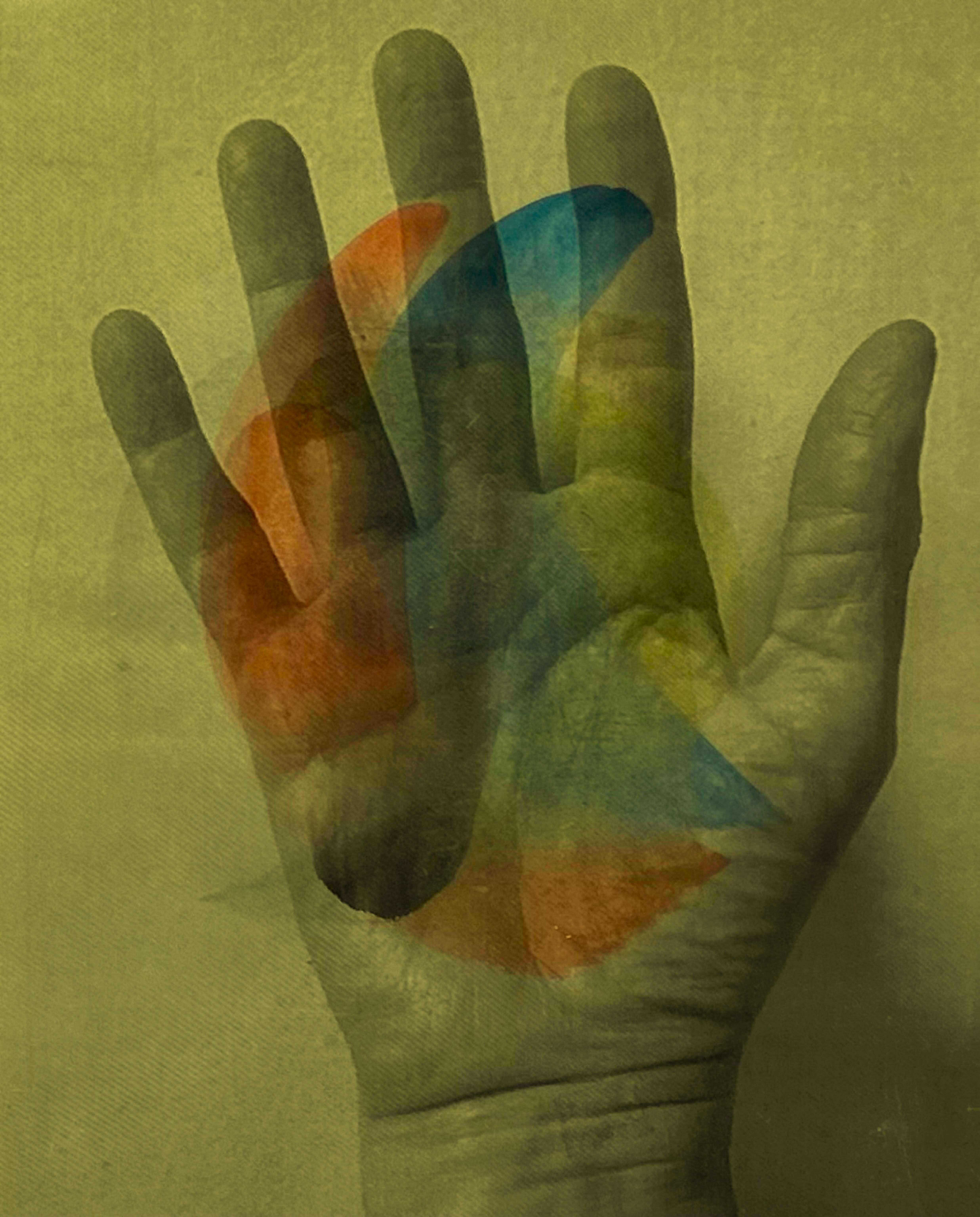 Obra de Paula Hacker - Alerta. Fotomontaje. 193,5 x 160 cm. 2025